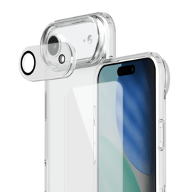 Pack combin&eacute; 3 en 1 (Coque Hybride Invisible, &Eacute;cran en Verre Tremp&eacute; de Qualit&eacute; Sup&eacute;rieure et Protecteur de l&rsquo;objectif de la cam&eacute;ra) pour Apple iPhone Air, Transparente