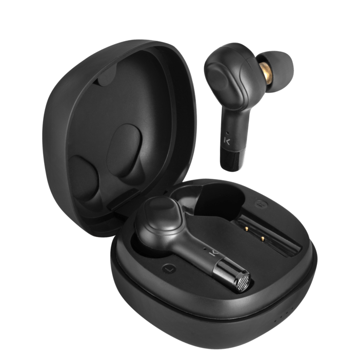 Sonik Pro In-Ear True Wireless Earpods with Charging Case, Onyx Black