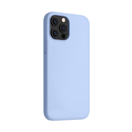 (O) Coque antichoc en gel de silicone doux pour Apple iPhone 12/12 Pro, Bleu Lilas