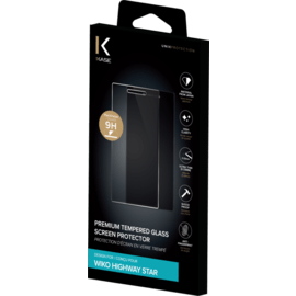 Protection d'&eacute;cran premium en verre tremp&eacute; pour Wiko Highway Star, Transparent
