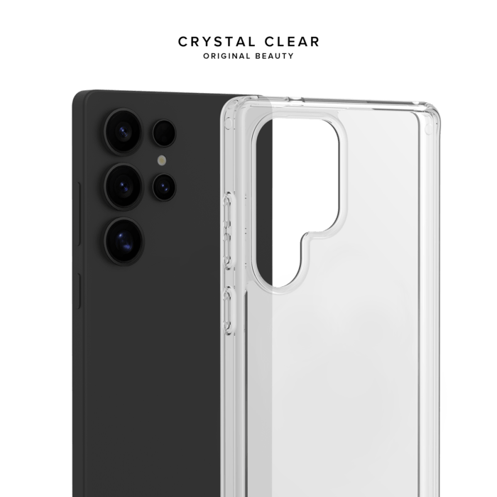 Coque hybride invisible fabriqu&eacute; avec 83% de plastique recycl&eacute; pour Samsung Galaxy S25 Ultra 5G, Transparente