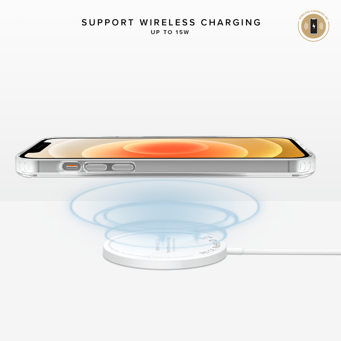 Coque antibact&eacute;rienne hybride invisible pour iPhone 12 mini, Transparente
