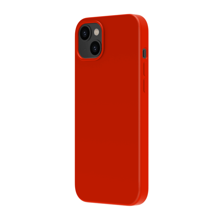 Coque antichoc en gel de silicone doux pour Apple iPhone 14 Plus, Rouge Ardent
