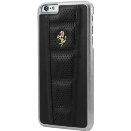 Case Ferrari Perforated Genuine Leather case for Apple iPhone 6 Plus/6s Plus, Black, Gold Horse