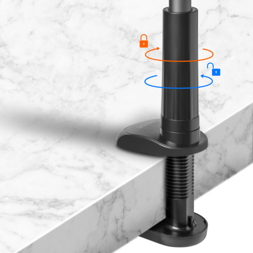 Case Support col de cygne pour tablette et smartphone (1,2 m), gris m&eacute;tallique