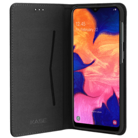 Case Folio flip case with card slot & stand for Samsung Galaxy A10 2019, Black