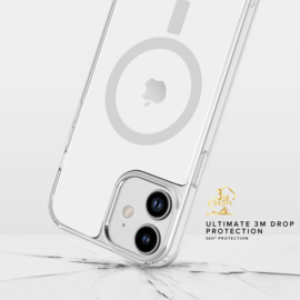 Coque antibact&eacute;rienne antichoc magn&eacute;tique invisible pour Apple iPhone 12 mini, Transparente