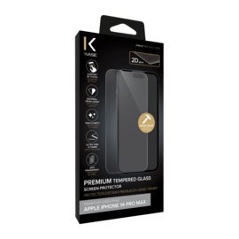Protecteur d'&eacute;cran en verre tremp&eacute; de qualit&eacute; sup&eacute;rieure pour Apple iPhone 14 Pro Max, transparent