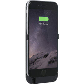 Coque Batterie 2800 mAh pour Apple iPhone 6/6s, Gomme Noire