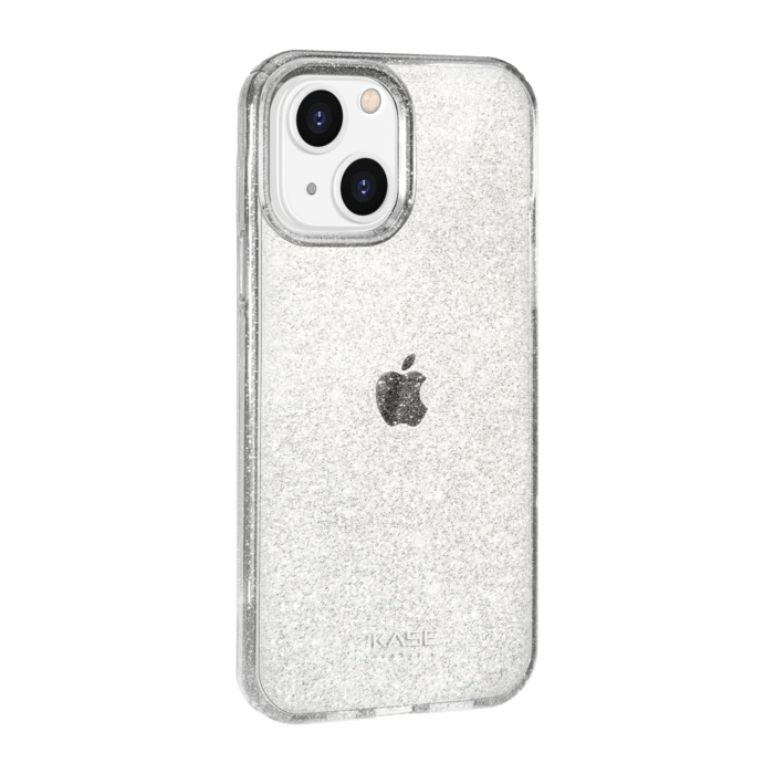 Coque hybride &eacute;tincelante invisible pour iPhone Apple 13 mini, Transparente