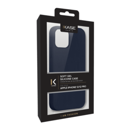 Coque en Gel de Silicone Doux pour iPhone 12/12 Pro, Bleu Oxford