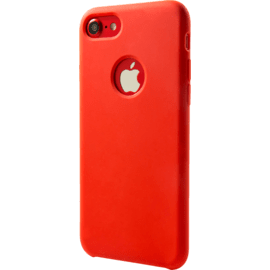 Coque en Gel de Silicone Doux pour Apple iPhone 7, Rouge Ardent