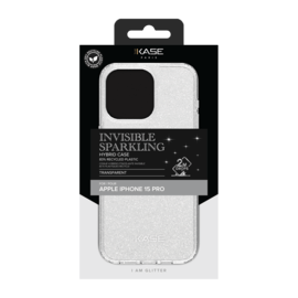 Coque hybride &eacute;tincelante invisible GEN 2.0 83% de plastique recycl&eacute; pour Apple iPhone 15 Pro, Transparente