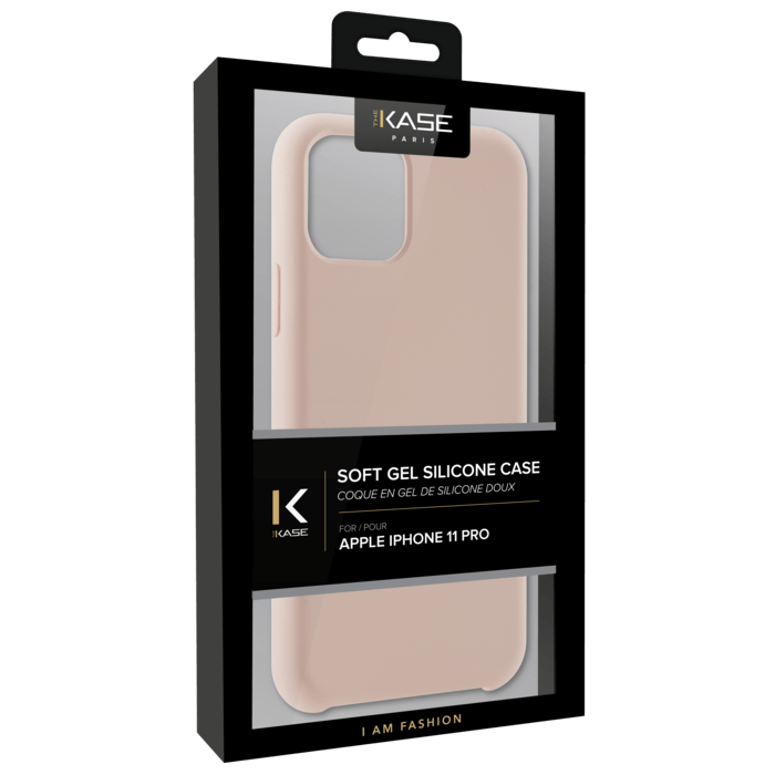 Coque en Gel de Silicone Doux pour Apple iPhone 11 Pro, Rose Sable