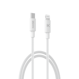 C&acirc;ble FAST CHARGE/SYNC USB-C vers Lightning &agrave; double tresse (1.2M), Blanc