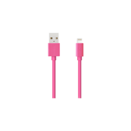 Câble Lightning certifié MFi Apple Charge Speed 2.4A charge/ sync (3M), Rose Bonbon