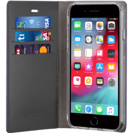 Diarycase 2.0 Coque clapet en cuir véritable avec support aimanté pour Apple iPhone 6/6s/7/8/SE 2020, Violet Lilas