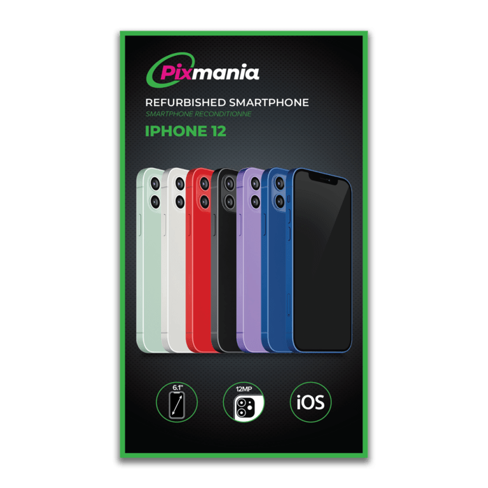 iPhone 12 reconditionn&eacute; 256 Go, Mauve, SANS FACE ID, d&eacute;bloqu&eacute;