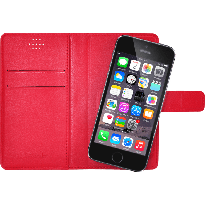 Coque clapet Universelle pour Smartphone (jusqu &agrave; 3.5 pouce), Lipstick Rouge