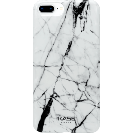 Case Marble Motif Silicone Case for Apple iPhone 6Plus/6s Plus/7 Plus/8 Plus, Bianco white