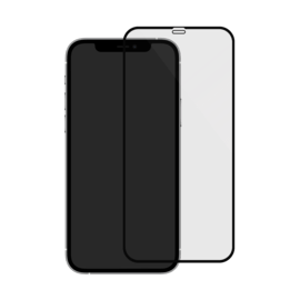 Antibacterial Full Coverage High Resistance Tempered Glass Screen Protector for Apple iPhone 12/12 Pro, Black