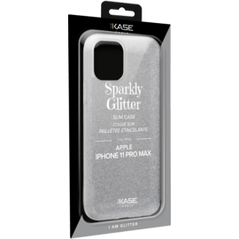 Coque slim pailletée étincelante pour Apple iPhone 11 Pro Max, Argent