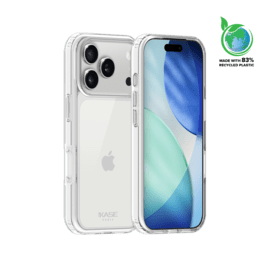 Coque hybride invisible fabriqu&eacute;e &agrave; 83 % de plastique recycl&eacute; pour Apple iPhone 17 Pro, transparente