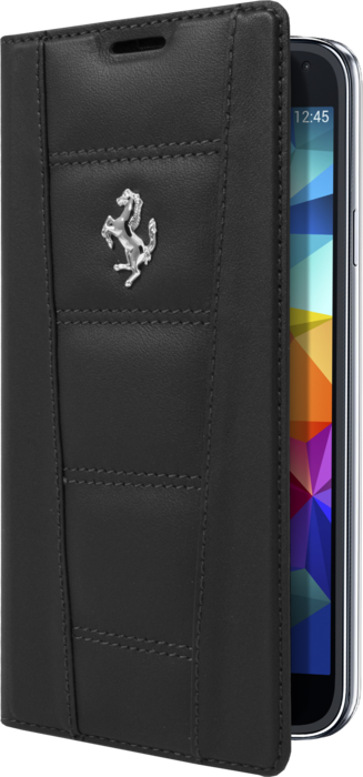Coque Ferrari FEHCS23LPBAK S23 Ultra-S918 Noir Rigide Lignes Hot Stamp