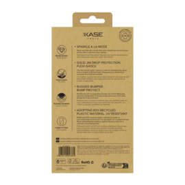 Coque hybride &eacute;tincelante invisible GEN 2.0 83% de plastique recycl&eacute; pour Apple iPhone 16 Pro Max, Transparente