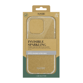 Coque hybride &eacute;tincelante invisible GEN 2.0 83% de plastique recycl&eacute; pour Apple iPhone 16 Pro Max, Transparente