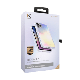 (O) Coque hybride invisible iridescente pour Apple iPhone 12/12Pro, Iridescente