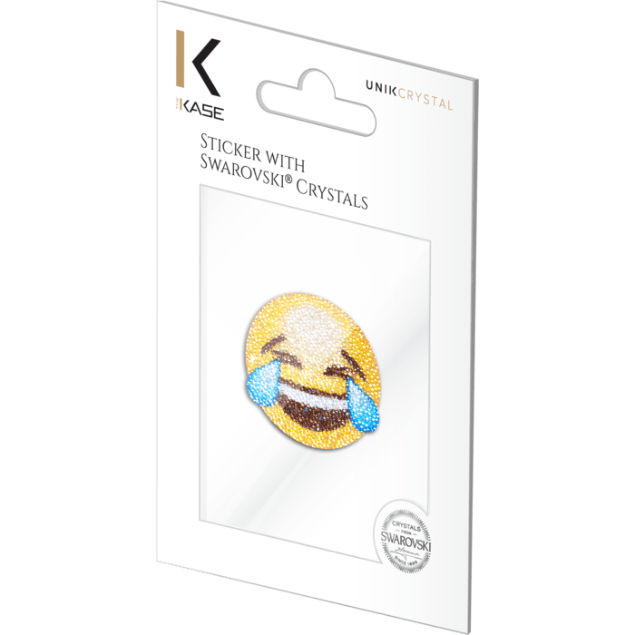 Swarovski® Emoji Crystal Sticker, Laugh Out Loud LOL