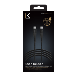 C&acirc;ble USB-C vers USB-C renforc&eacute; 100W chargement rapide/Sync (1M)
