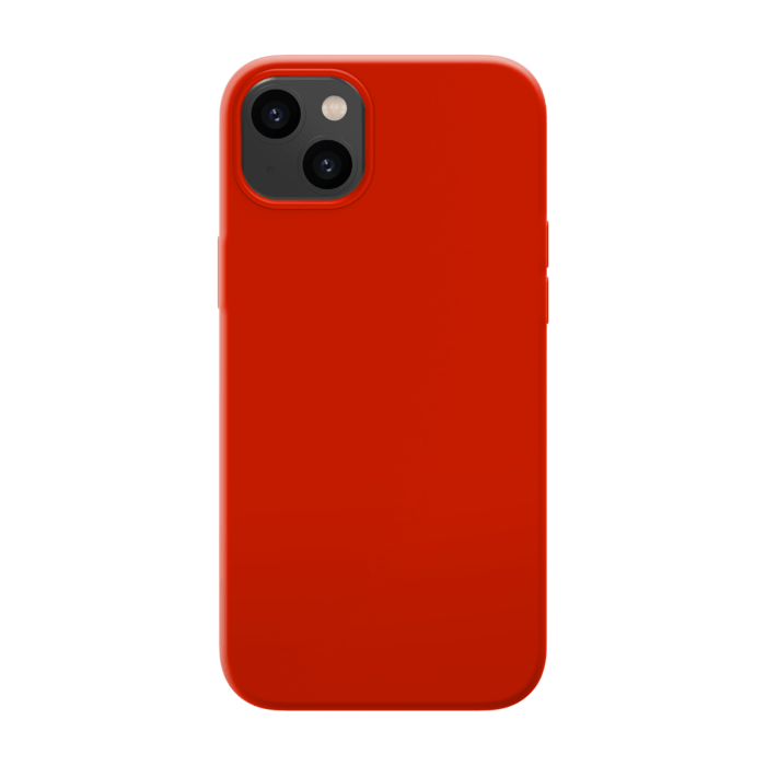 Coque antichoc en gel de silicone doux pour Apple iPhone 14 Plus, Rouge Ardent