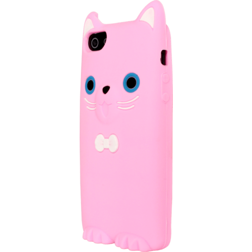 Coque pour Apple iPhone 5/5s/SE, silicone Chat Rose