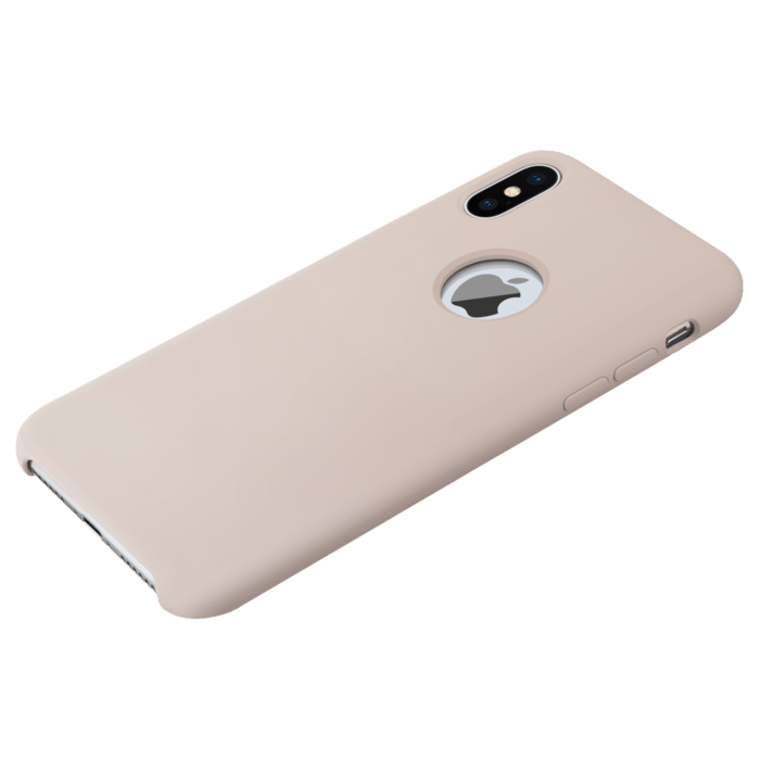 Coque en Gel de Silicone Doux pour Apple iPhone X, Rose Sable