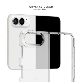Coque hybride invisible fabriqu&eacute;e &agrave; 83 % de plastique recycl&eacute; pour Apple iPhone Duo, transparente