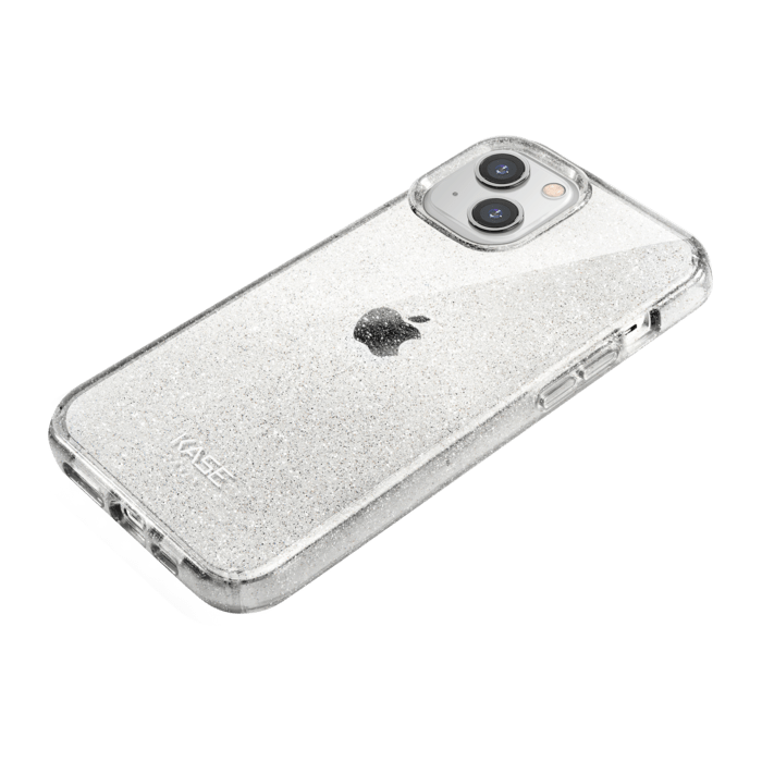 Coque hybride &eacute;tincelante invisible pour iPhone Apple 13 mini, Transparente