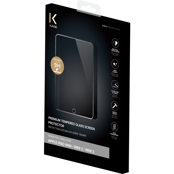 Protection d'écran premium en verre trempé pour Apple iPad 10,2 pouces 7/8e  generation, Transparent - The Kase