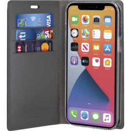 Diarycase 2.0 Coque clapet en cuir v&eacute;ritable avec support aimant&eacute; pour Apple iPhone 12 mini, Violet Lilas