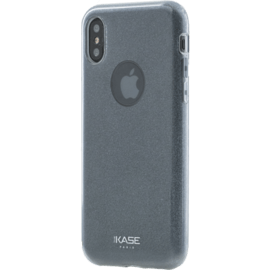 Coque slim pailletée étincelante pour Apple iPhone X, Noir