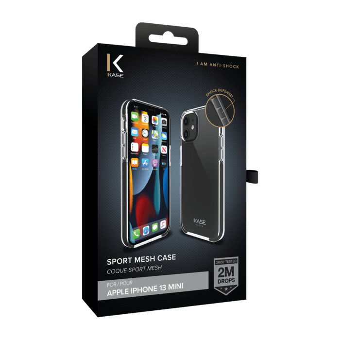 Coque Sport mesh pour Apple iPhone 13 mini, Noir de jais