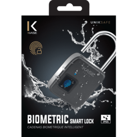 Cadenas Biométrique Intelligent Étanche IP65, Noir