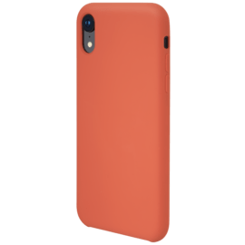 Coque en Gel de Silicone Doux pour Apple iPhone XR, Orange ardent