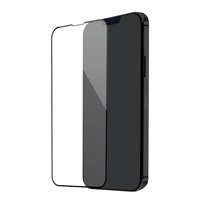 Protection d'&eacute;cran en verre tremp&eacute; (100% de surface couverte) pour Apple iPhone 13/ 13 Pro/ 14, Noir