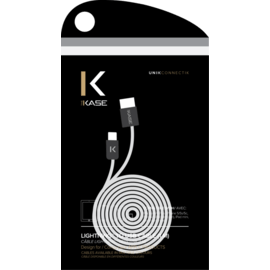 C&acirc;ble Lightning Plat vers USB (1m), Blanc Lumineux