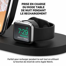 Station de recharge sans fil 7,5W  pour iPhone et Apple Watch noire
