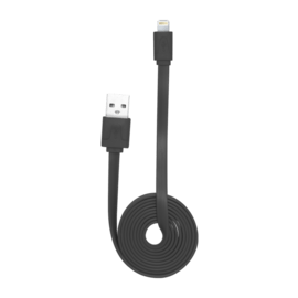 Cable Lightning plat vers USB (1m), Noir