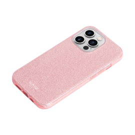 Custodia Slim Glitterata per Apple iPhone 13 Pro, Oro Rosa
