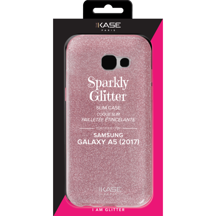 Coque slim&nbsp;paillet&eacute;e &eacute;tincelante pour Samsung Galaxy A5 (2017), Or Rose
